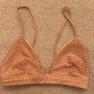 Acacia nude mesh bikini top